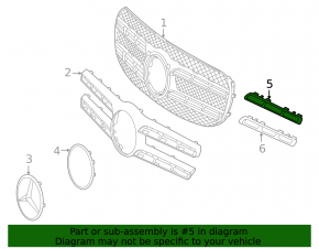Upper left grille molding for Mercedes X167 GLS 450 580 20-23