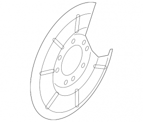 Brake Disc Cover Rear Left Mazda3 2.3 03-08
