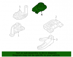 Rear engine mount Mazda 3 09-13 2.0, 2.3, 2.5