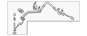 Lincoln MKC 15-16 air conditioner heater-condenser tube without cap