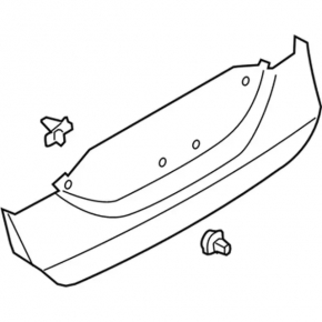 Ford Fusion mk5 13-16 trunk lid trim for number, broken guide