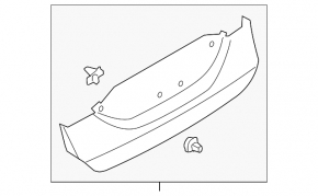 Ford Fusion mk5 13-16 trunk lid trim for number, broken guide