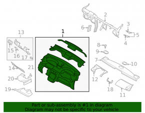 Mazda CX-7 06-09 dashboard without airbag