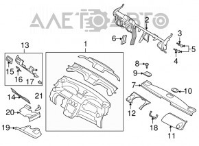Mazda CX-7 06-09 dashboard without airbag
