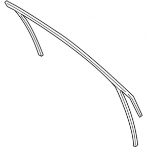 Upper front right door molding for Ford Edge 15-24 chrome with glass seal