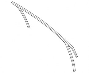 Upper front right door molding for Ford Edge 15-24 chrome with glass seal