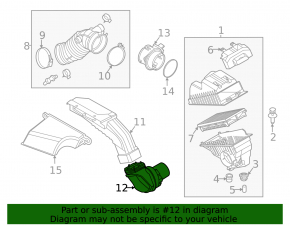 Air duct for Hyundai Tucson 22-25 2.5 filter