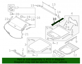 Trunk Floor Bracket Left Volvo V90 17-22 USA