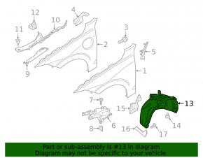 Front right mudguard Volvo XC60 18-23