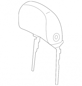 Front left headrest Audi Q7 16-19 dark brown leather, worn