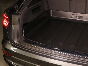 Audi Q8 trunk mat 19-25 black rubber with high sides