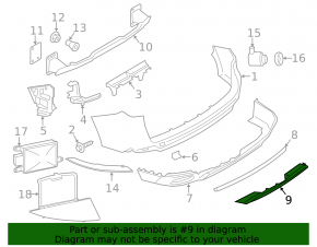 BMW X5 F15 14-18 rear bumper lip trim (without m model, without m package, pure experience)