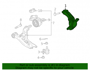 Front right axle trunnion Honda CRV 17-22