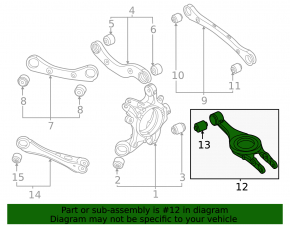 Lower control arm for rear left spring Kia EV6 22-24