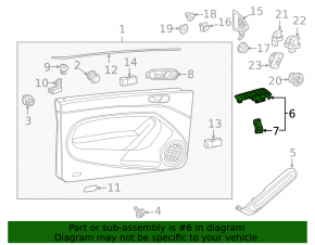 Front Left Window Regulator Cover VW Beetle 12-19 Black