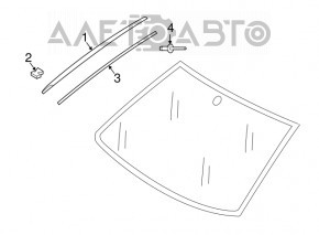Windshield molding right VW Golf 15-