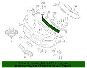 Nissan Maxima 09-14 Front Bumper Reinforcement