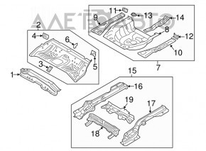 Trunk trough Hyundai Elantra AD 17-20