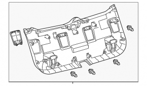 Lower tailgate trim Lexus CT200h 11-17 scratches