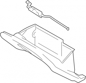 Glove box, glove compartment Infiniti G25 G35 G37 4d 06-14 black