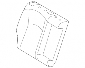 Rear seat, 2nd row, upper right, Toyota Prius 50 19-20, black and gray cloth, with belt, with armrest, for cleaning