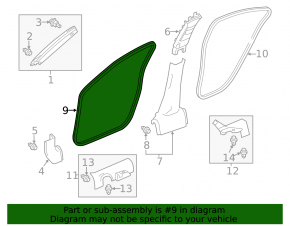 Door Seal Front Left Acura ILX 13-22