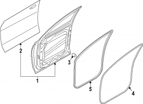 Hyundai Santa Fe 24-26 front left door seal