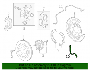 Brake hose rear left Cadillac CTS 14-