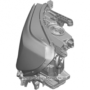 Front left headlight complete GMC Terrain 18-21 xenon with brackets