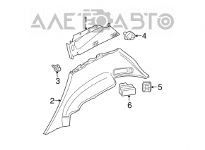 Right arch trim Nissan Murano z50 03-07 black