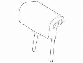 Headrest rear center Audi A4 B8 08-16 leather, beige