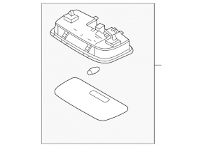 Rear light for Kia K5 21-24 without sunroof, beige