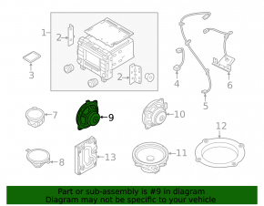 Speaker rear left Hyundai Sonata 18-19