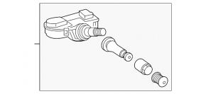 Wheel pressure sensor Mercedes W246 B250e 16-17 433MHz