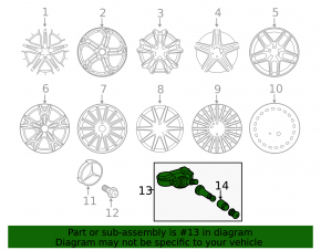 Wheel pressure sensor Mercedes W246 B250e 16-17 433MHz