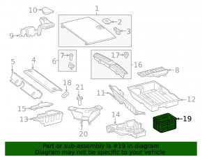 Trunk organizer for Mercedes C-class W205 300/400/450/43/63 15-21