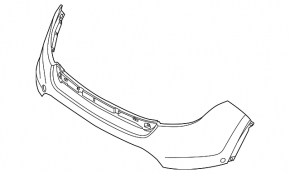 Front bumper upper part Ford Explorer 11-15 pre-rest under parking sensor