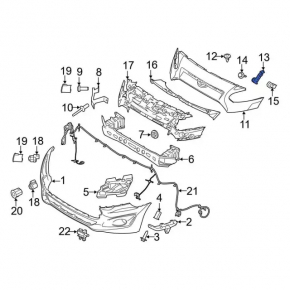 Front Bumper Mount Upper Left Ford Transit Connect MK2 13-18