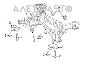 Rear subframe burr right Ford Edge 15-24