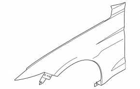 Front left wing Ford Mustang mk6 15-17 base aluminum