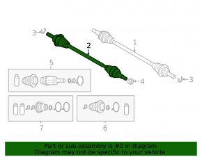 Drive axle rear left Mazda CX-5 17-24 rusty