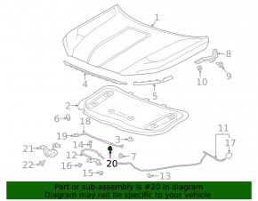 Chevrolet Bolt 17- Hood Support Latch Bracket