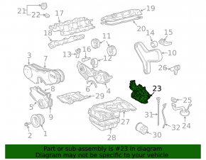 Toyota Highlander 01-07 Front Engine Cover with Oil Pump