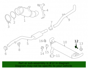 Rear left muffler bracket BMW X7 G07 19- with rubber