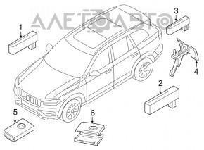 Volvo XC90 16-26 keyless, 4-button, scratched