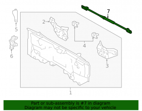 Rear strut bar Lexus CT200h 11-15 rusty