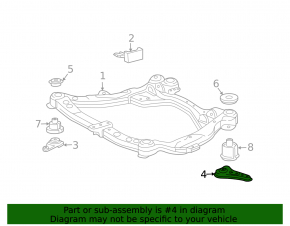 Lexus ES300 ES330 rear right subframe lug