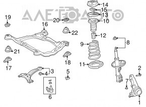 Lexus ES300 ES330 rear right subframe lug