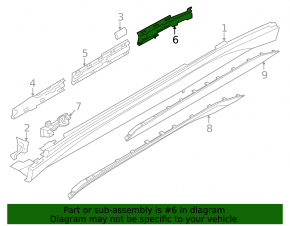 Threshold bracket left rear BMW X1 F48 16-22