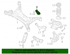 Rear subframe burr rear left Nissan Maxima A36 16-23